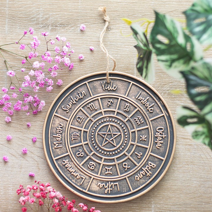 Eleanoras Bronze Wheel of the Year Hanging Terracotta Plaque 