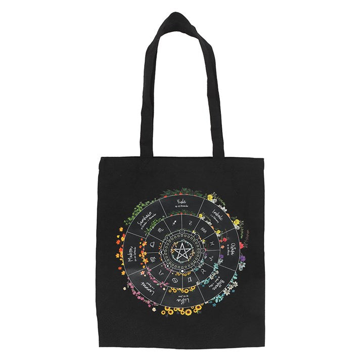 Eleanoras Wheel of the Year Polycotton Tote Bag Totes & Shopping Bags