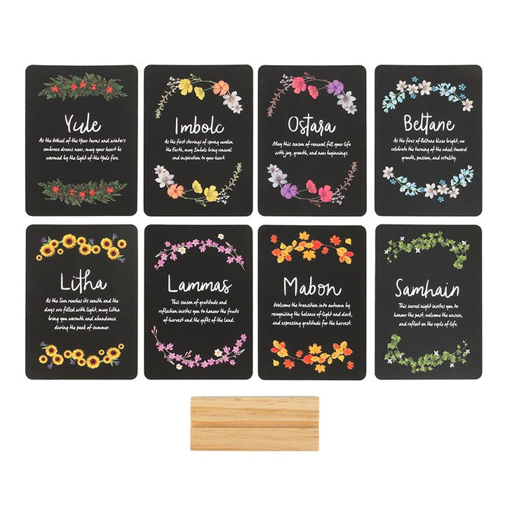 Eleanoras Wheel of the Year Altar Cards with Stand 