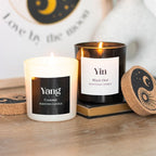 Eleanoras Set of 2 Yin Yang Black Oud and Coconut Candles Candles