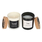 Eleanoras Set of 2 Yin Yang Black Oud and Coconut Candles Candles