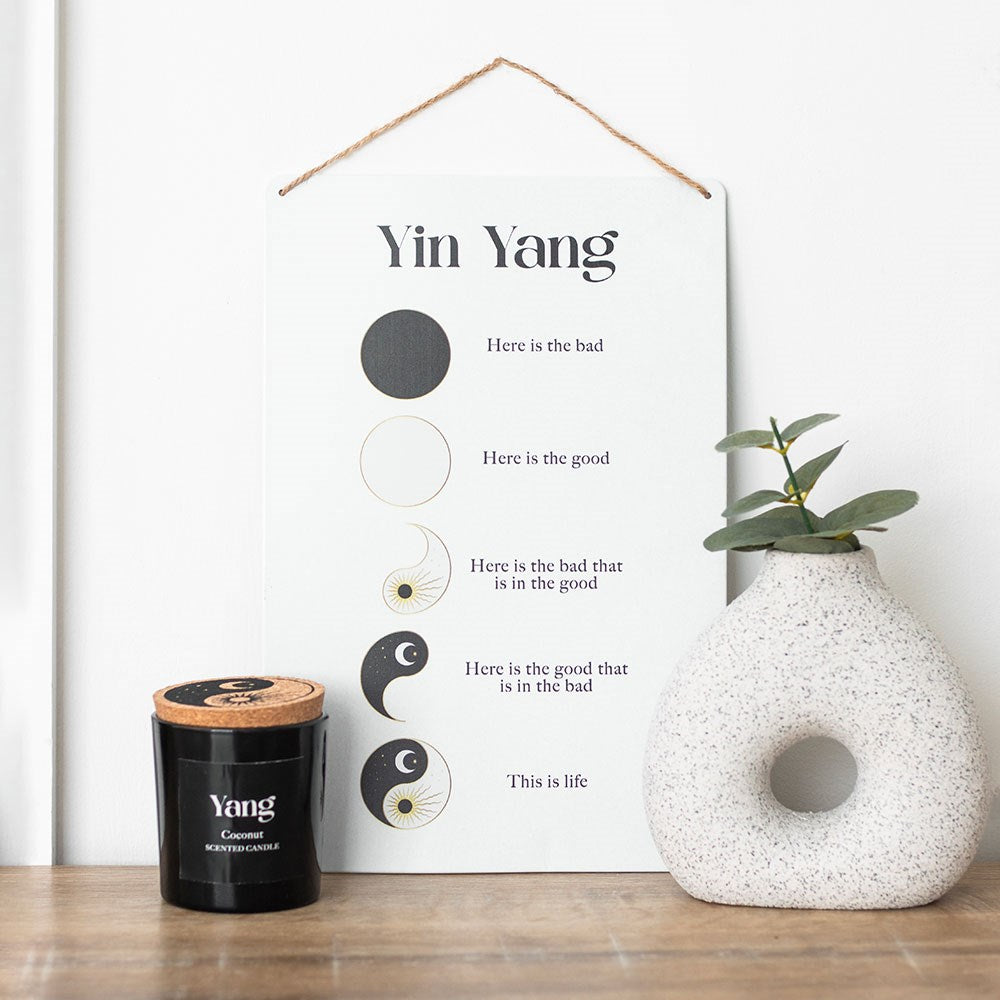 Eleanoras YIN YANG HANGING METAL SIGN Signs & Plaques