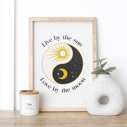 YIN YANG FRAMED WALL ART PRINT