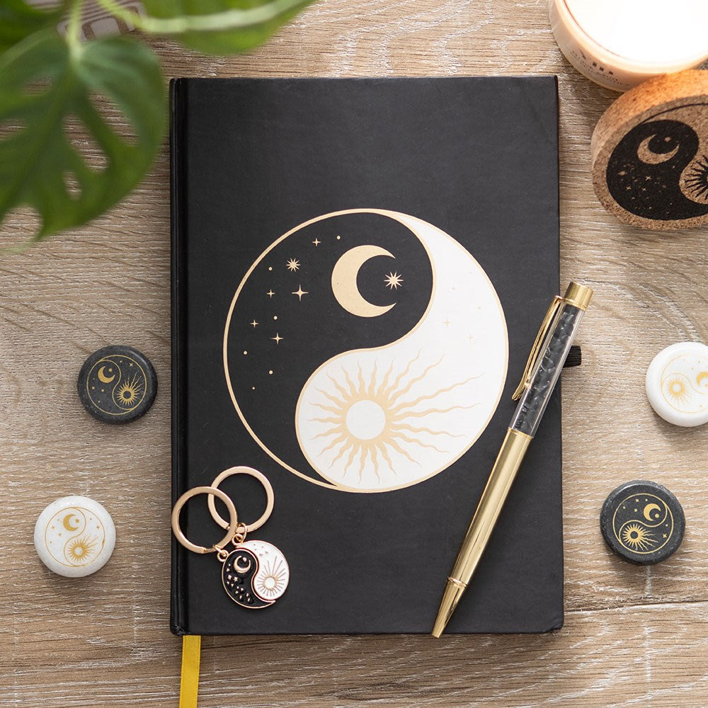 Eleanoras YIN YANG JOURNAL WITH BLACK OBSIDIAN PEN Notebooks & Journals