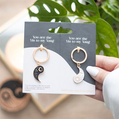 Eleanoras PAIR OF YIN YANG BEST FRIEND KEYRINGS Keyrings