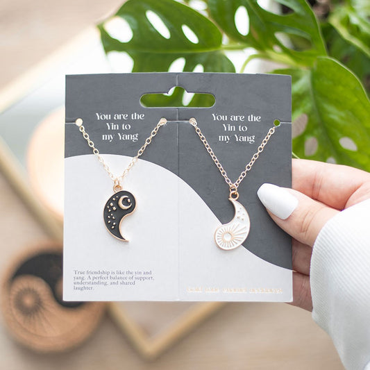 Eleanoras PAIR OF YIN YANG BEST FRIEND PENDANT NECKLACES Jewellery