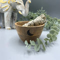 Three Moons Wooden Smudge and Ritual Offerings Bowl  11x7cm