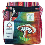 Orange Mushrooms Hemp Embroidery Mushroom Party Bag
