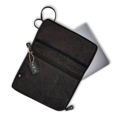 Charcoal Stonewash  Large Laptop Pouch  30x40cm