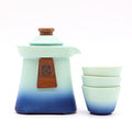 Blue Heaven Temple Teapot Set & Three Cups