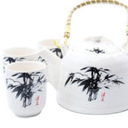 White Stone Oriental Herbal Teapot Set
