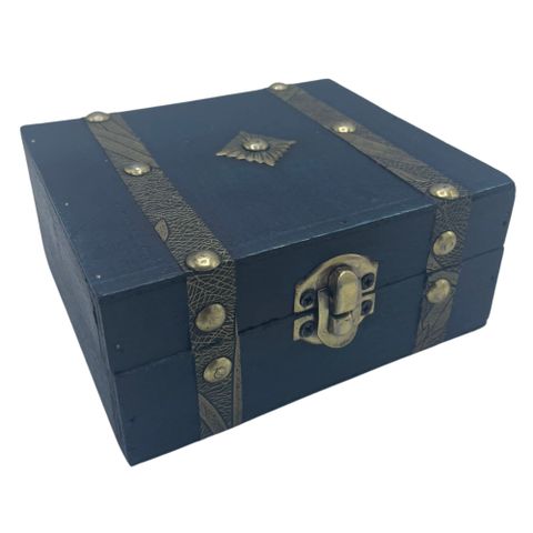 Teal Square Tea Chest