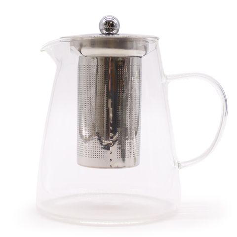 Flask Shape Glass Infuser Teapot  950ml