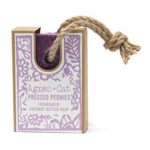 Pressed Peonies Soap On A Rope