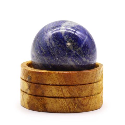 Afghan Lapis Gemstone Sphere with Stand