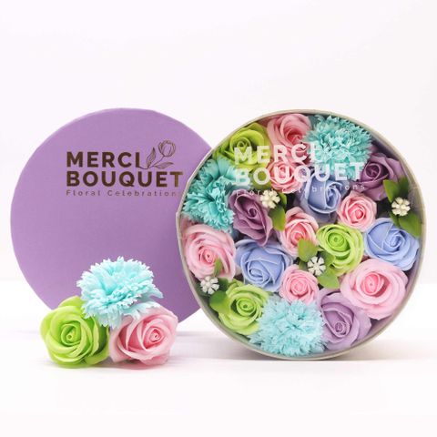 Baby Blessings  Blues Round Box