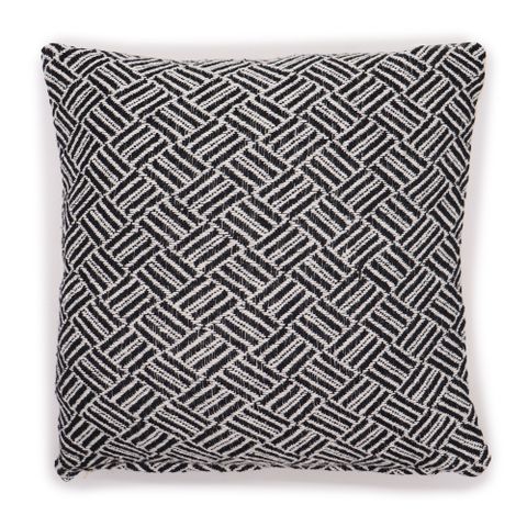 Criss-Cross Black Classic Cushion Cover