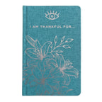 I am Thankful For Blue Gratitude Journal with Silver Lining
