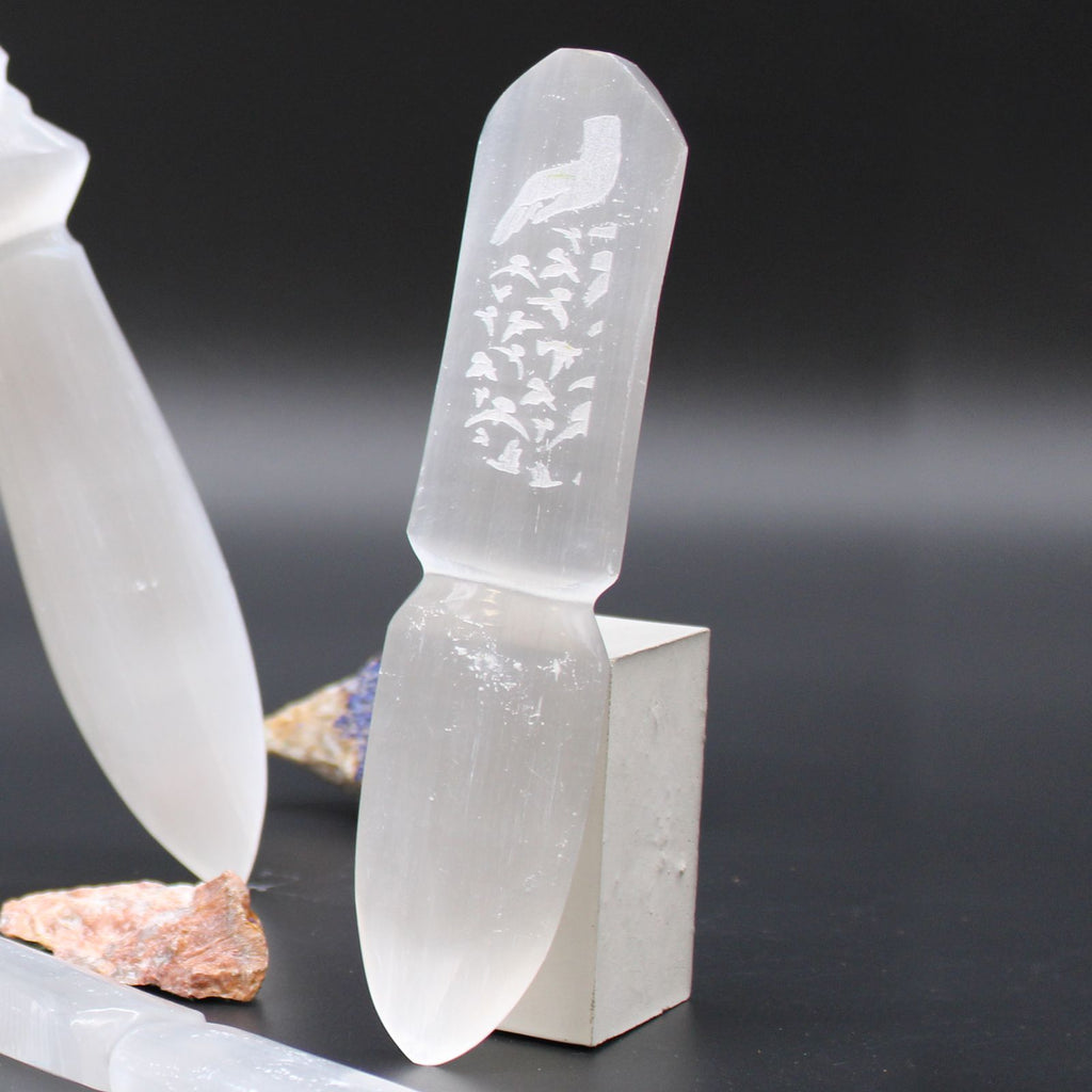 Releasing Bonds Selenite Ritual Knife