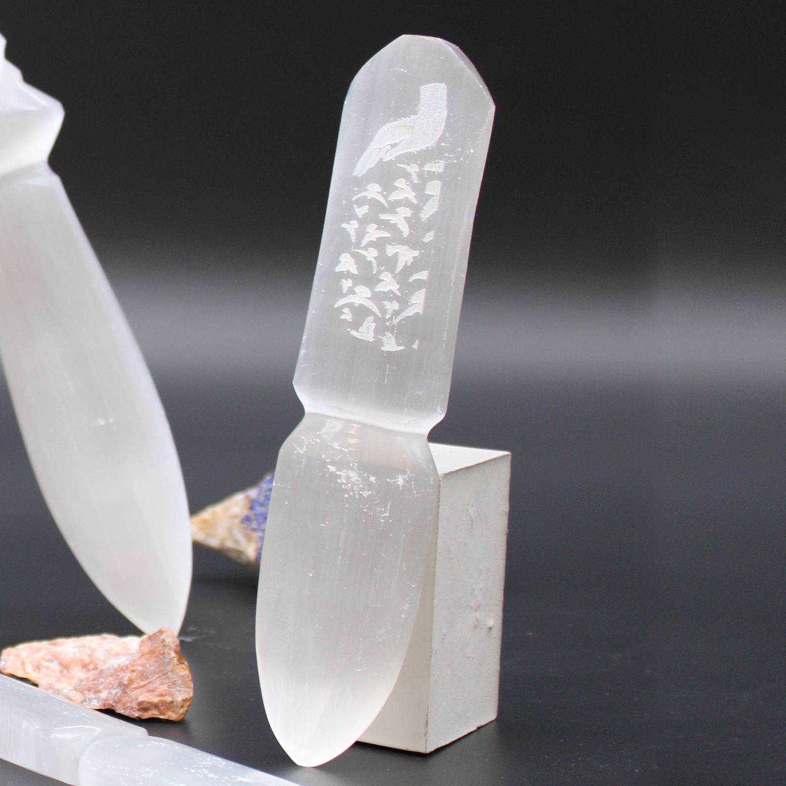 Releasing Bonds Selenite Ritual Knife