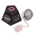 Rose Quartz Raw Crystal Gemstone Tea Strainer