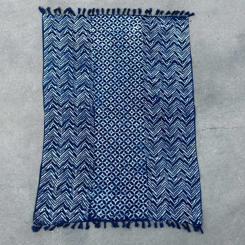 Namoona Waves Handmade Indigo Throw