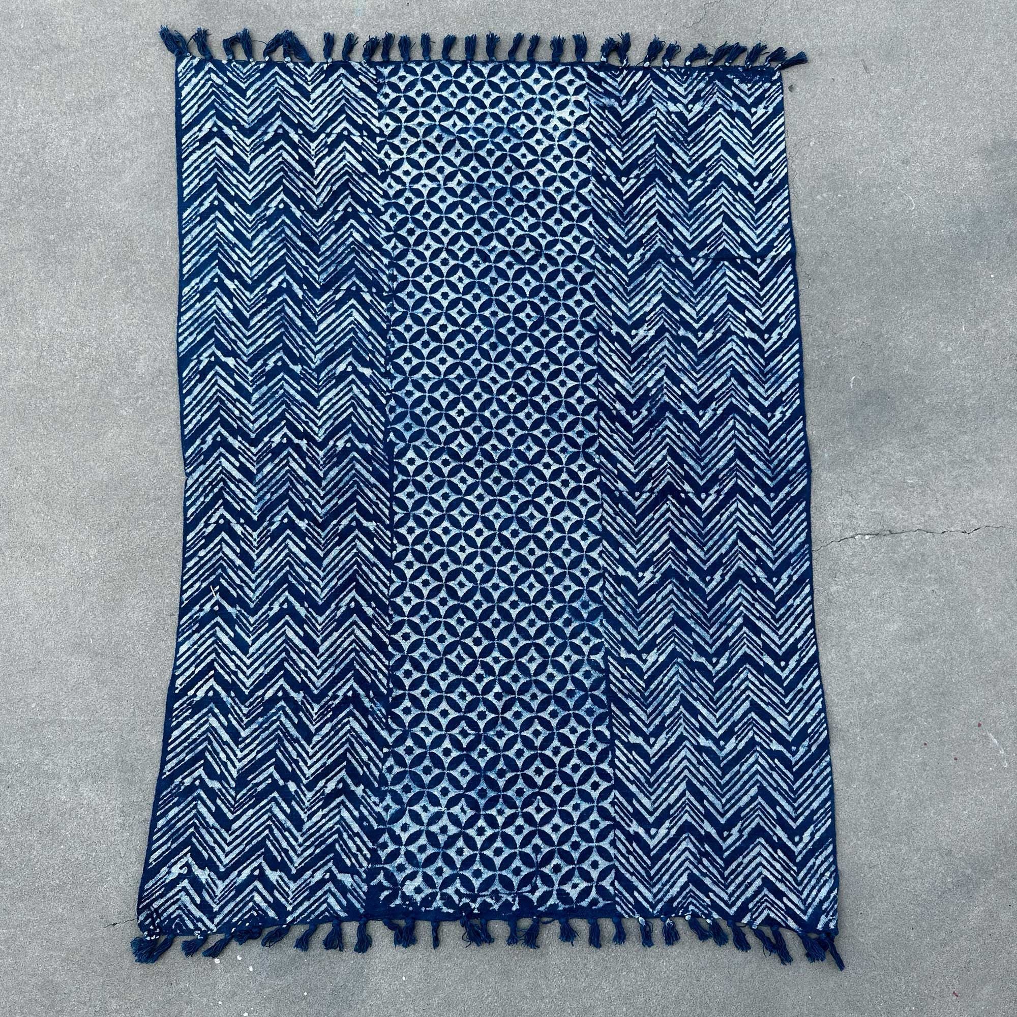 Namoona Waves Handmade Indigo Throw