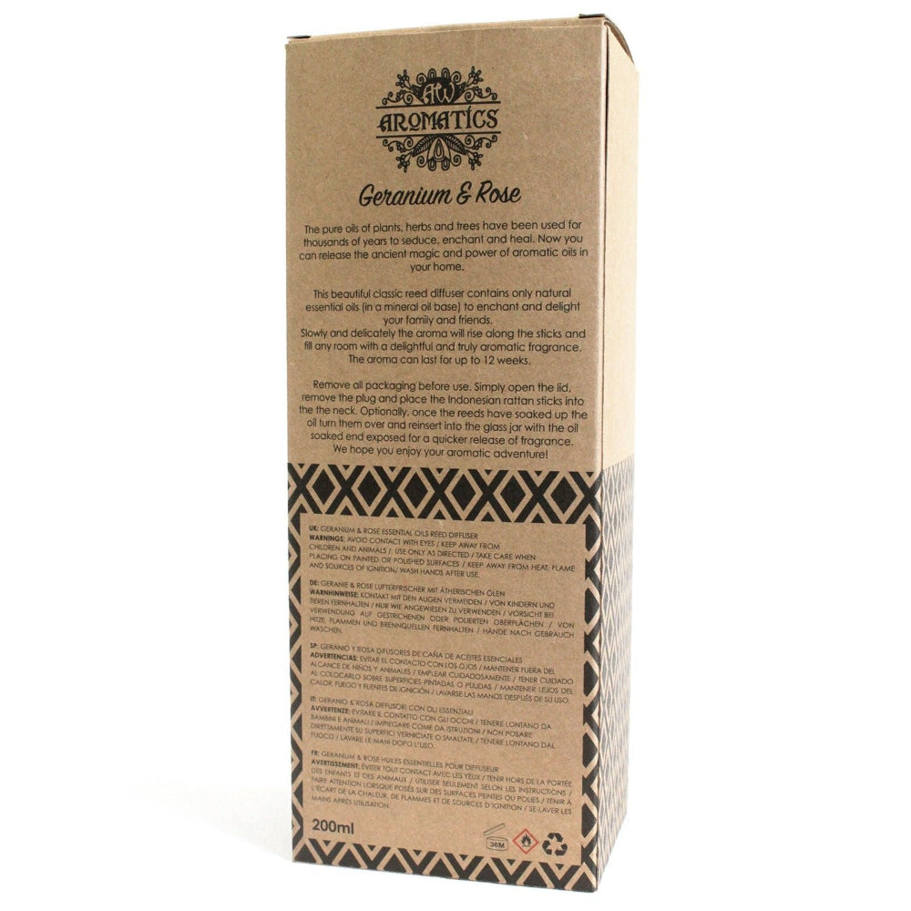 Aromatics Geranium & Rose product packaging on a white background
