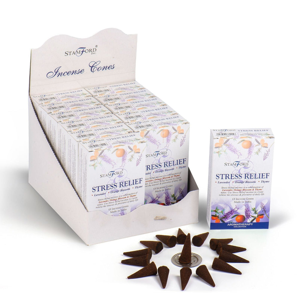Stress Relief Incense Cones | Stamford Premium | Pack of 15