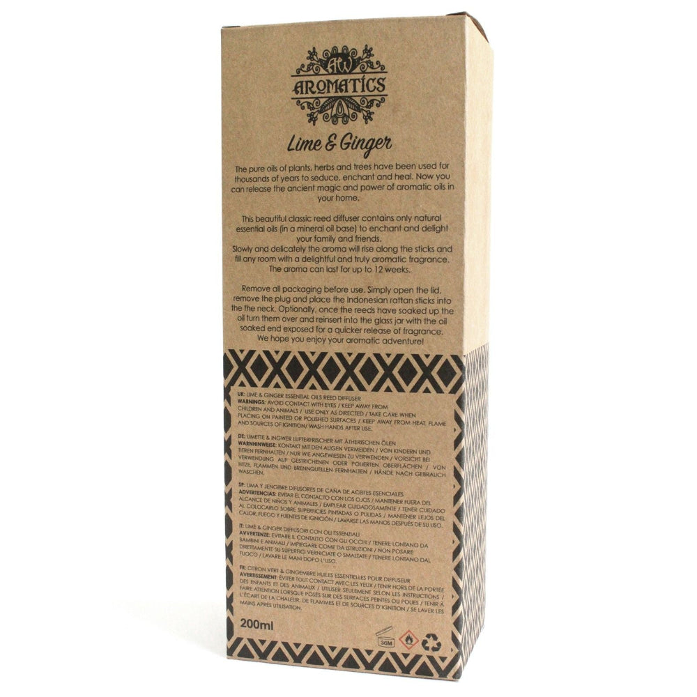 Lime & Ginger Essential Oil Reed Diffuser