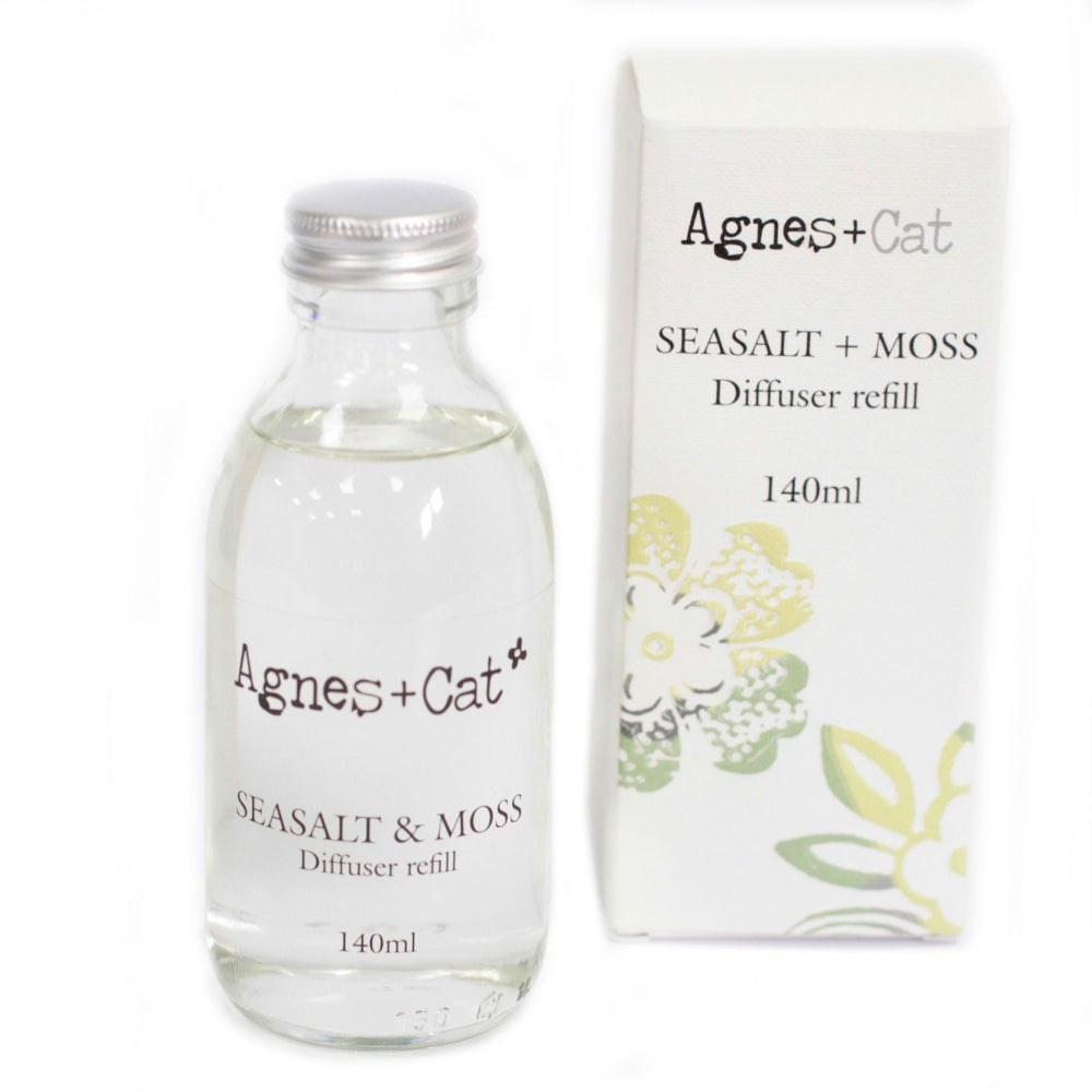 Agnes + Cat — Reed Diffuser Refill 150ml — Sea Salt & Moss