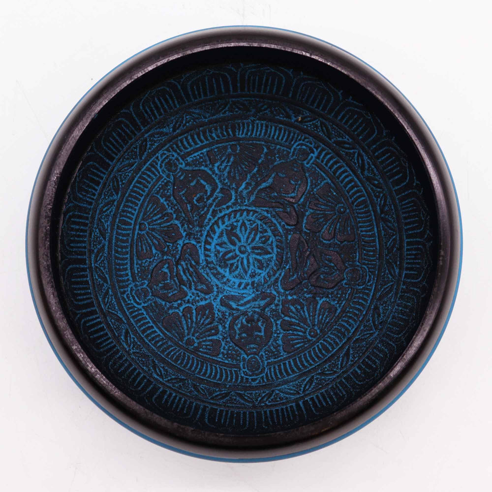 Blue Mantra Five Buddha Earth Powder Singing Bowl  16cm