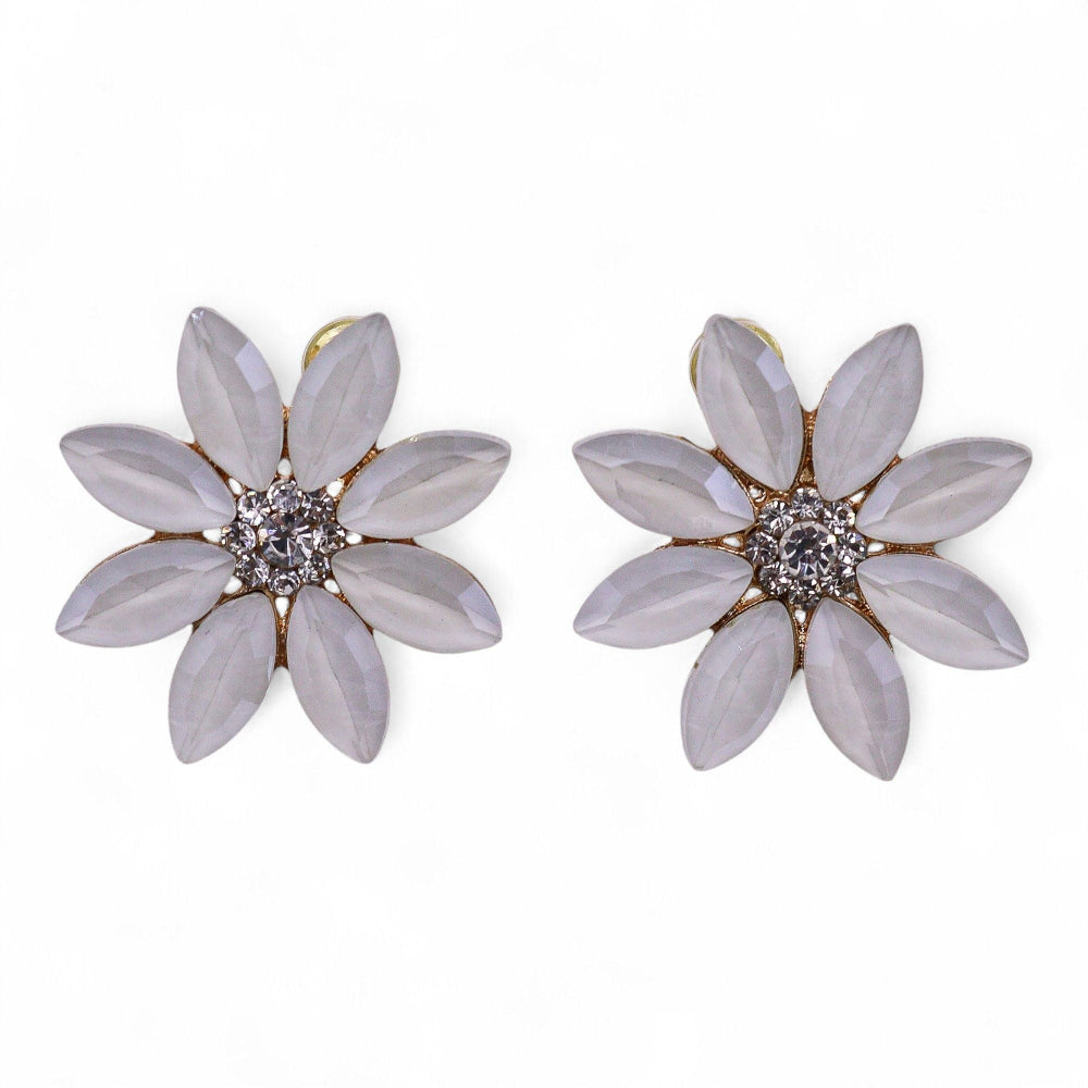 Flower Pearl Vintage Glass  Earrings