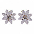 Flower Pearl Vintage Glass  Earrings