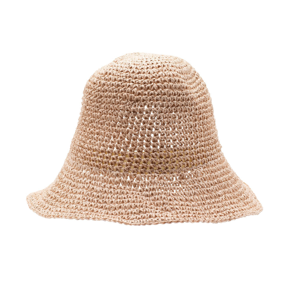 Rose Blush Nomad Sari Floppy Straw Sun Hat