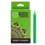 Green Heart Chakra Manifest Magic Candles (pack of 12)