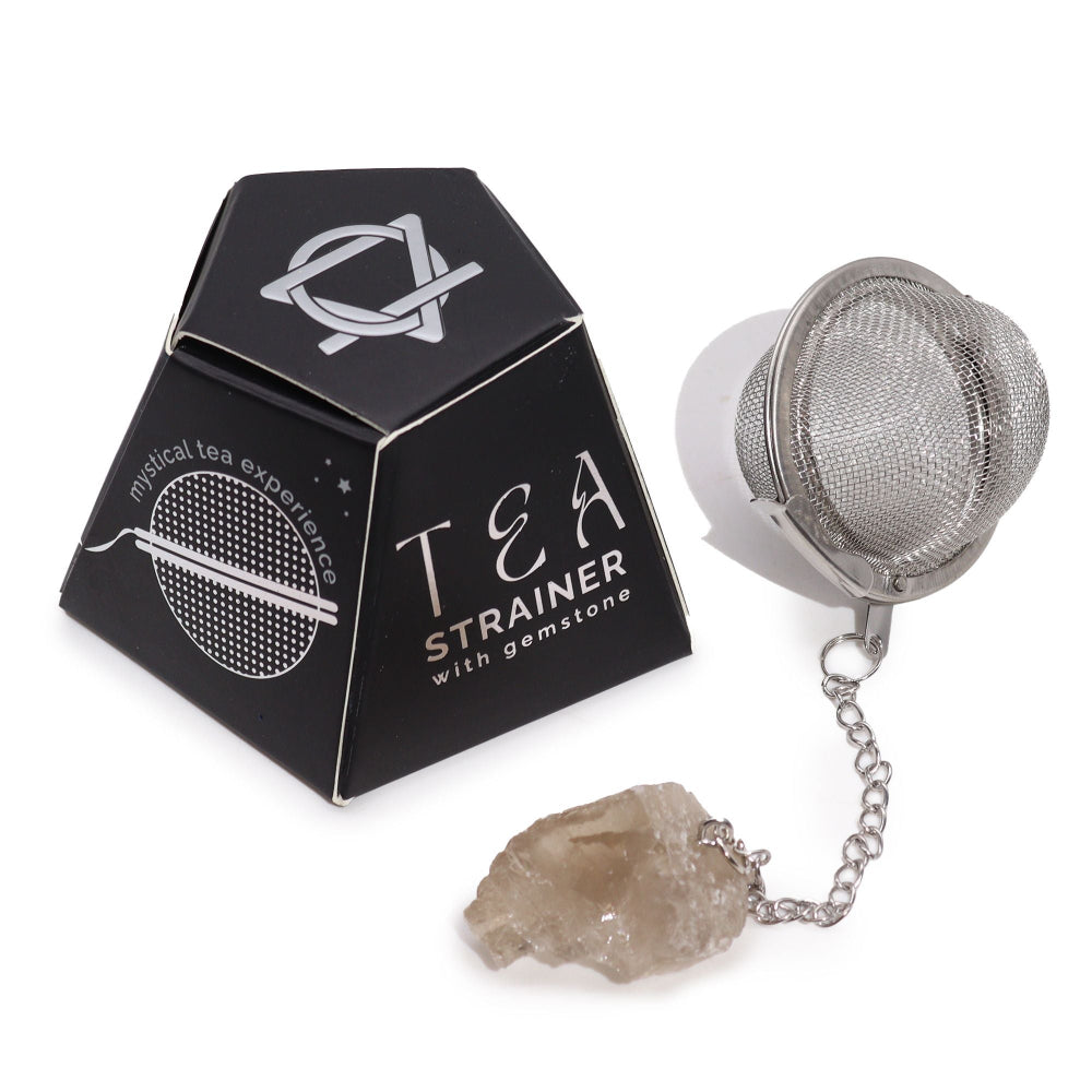 Smoky Quartz Raw Crystal Gemstone Tea Strainer