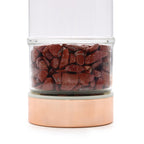 Red Jasper Crystal Glass Tea Infuser Bottle