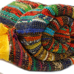 Yellow  Luxury Rag Rug 154 x 90cm