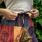 Orange Tones Nomad Sari Mushroom Pants S/M