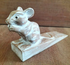 Dormouse Hand Carved Doorstop