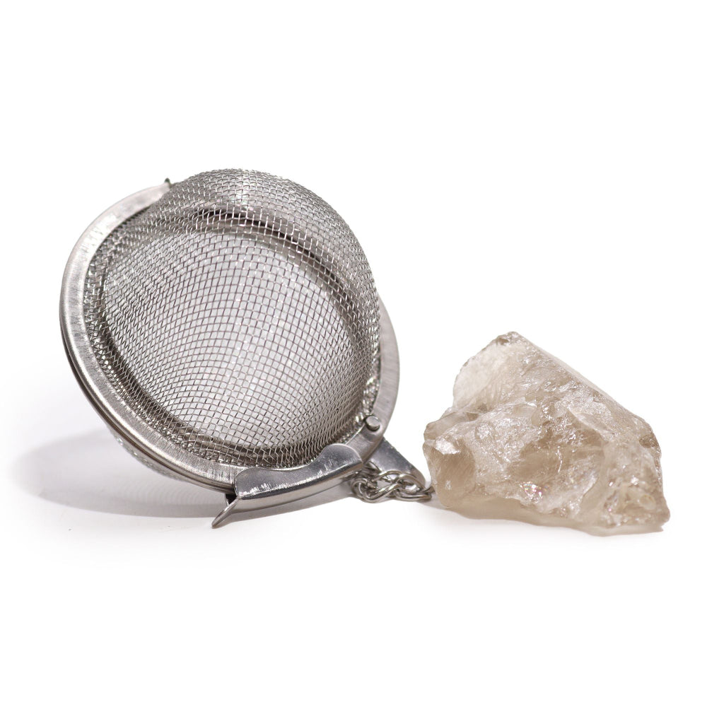 Smoky Quartz Raw Crystal Gemstone Tea Strainer