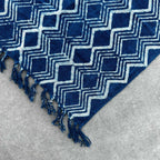 Heerak Pattern Handmade Indigo Runner