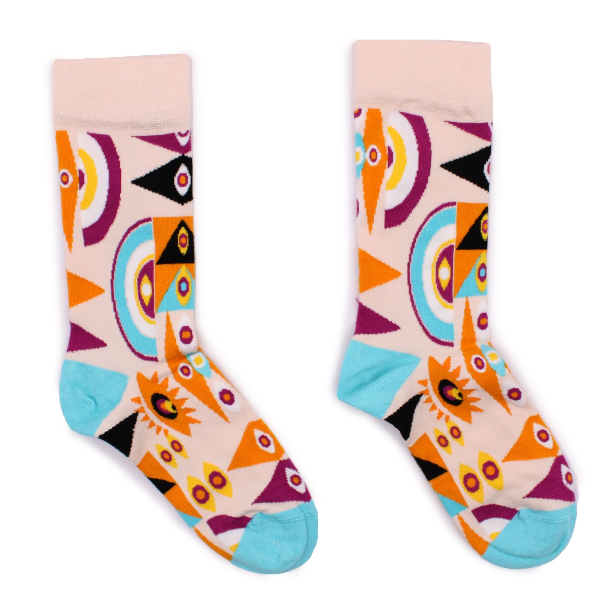 Psychedelic Evil Eye Hop Hare Bamboo Socks S/M