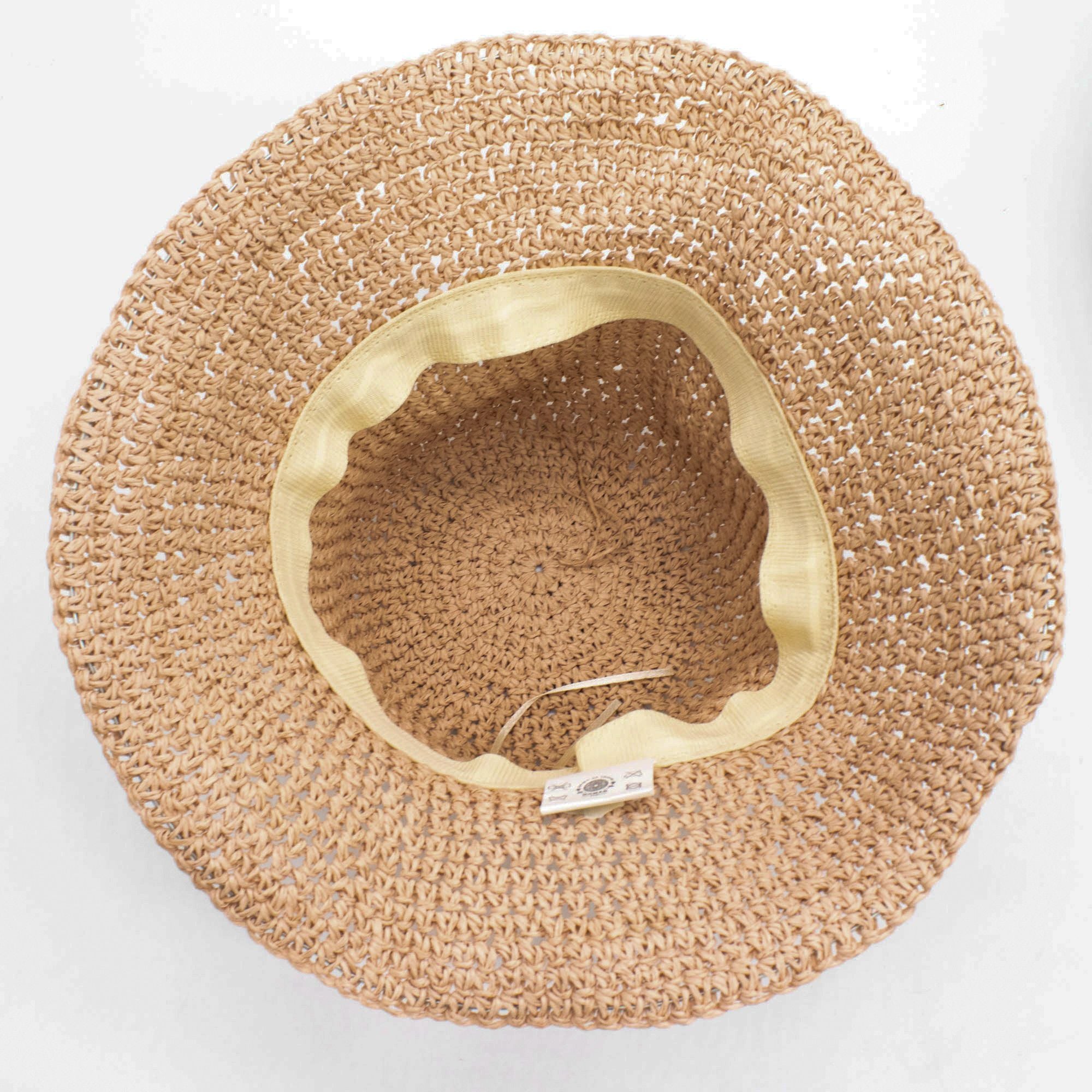 Rose Blush Nomad Sari Floppy Straw Sun Hat