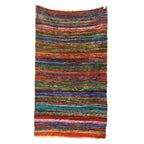Yellow  Luxury Rag Rug 154 x 90cm