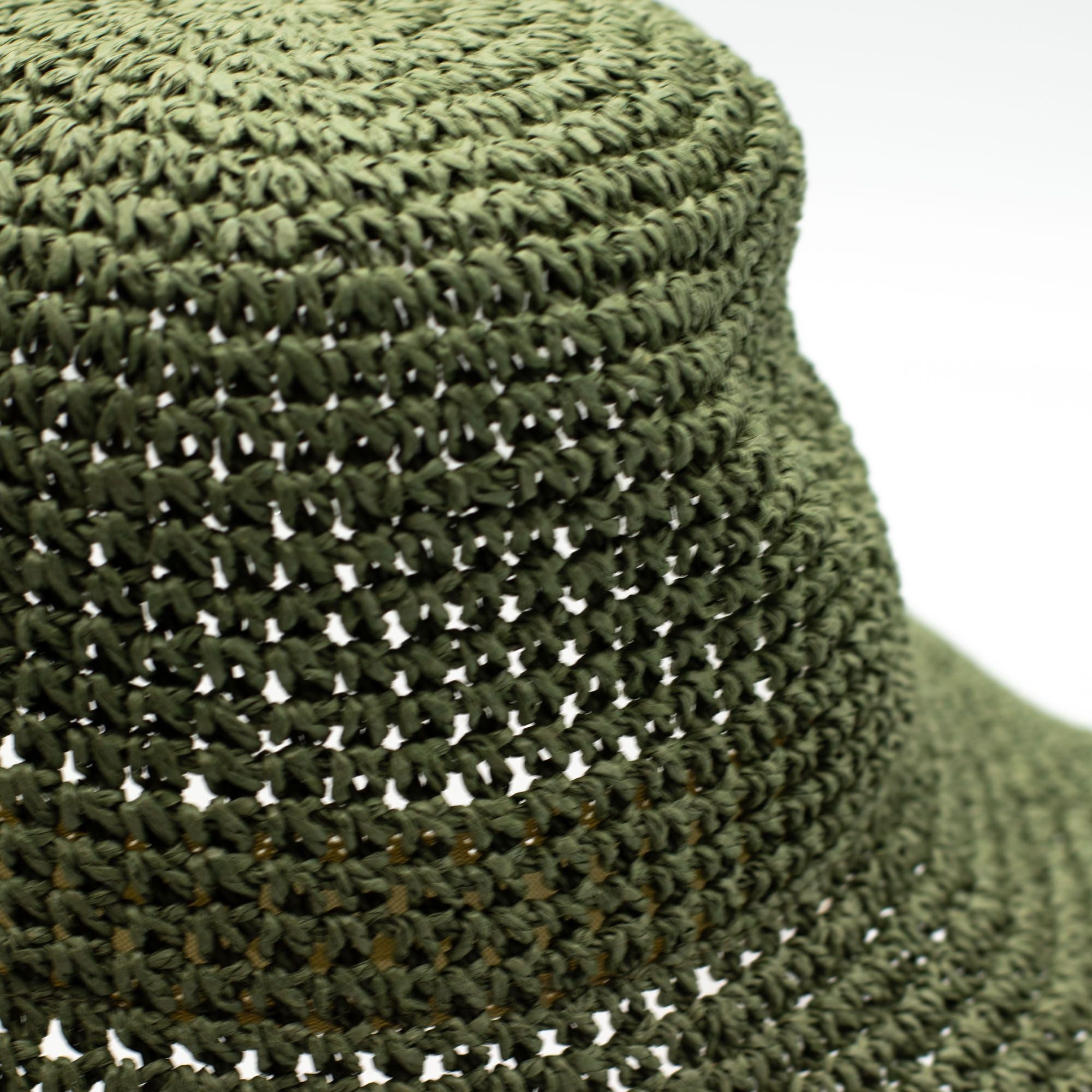 Moss Green Nomad Sari Floppy Straw Sun Hat