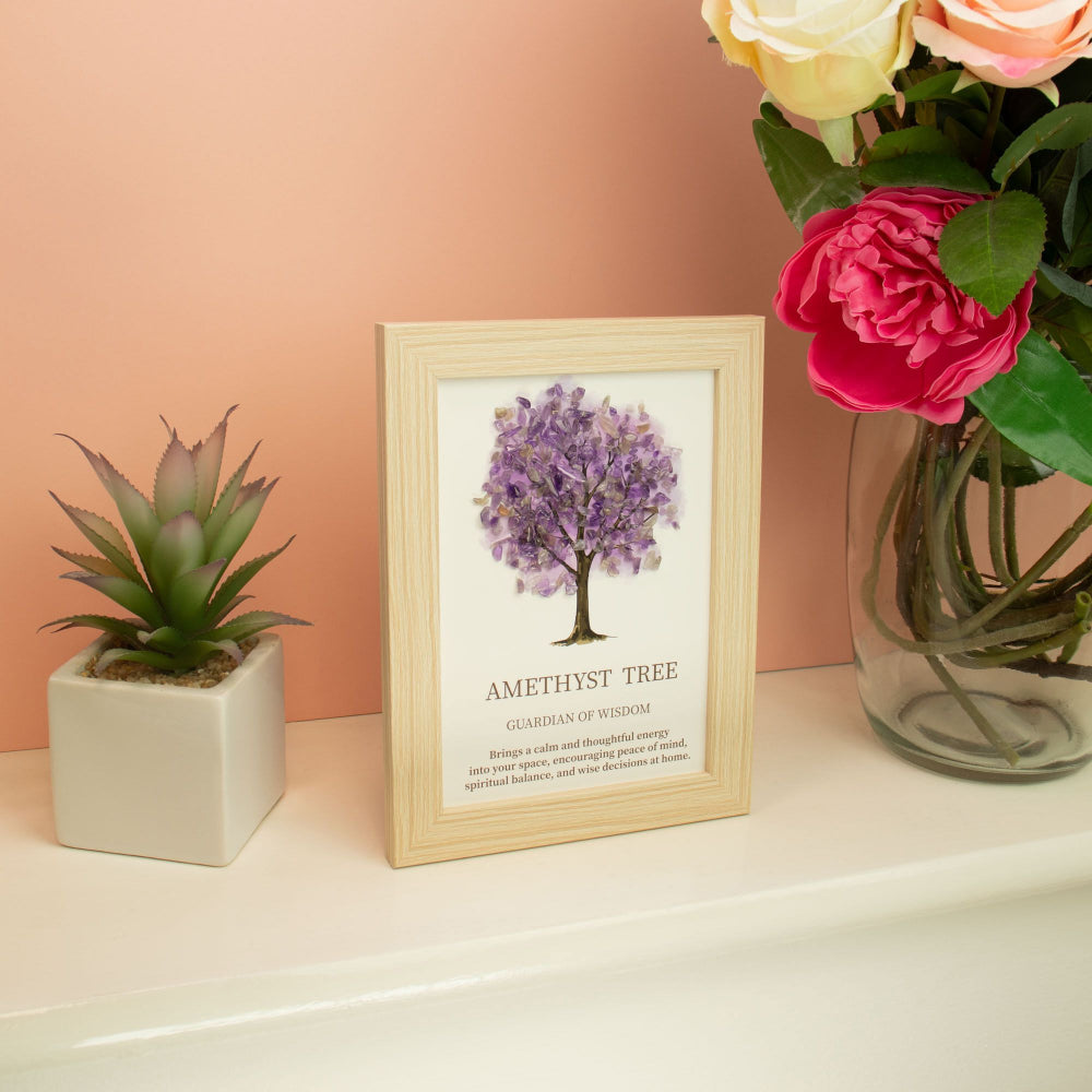 Tree of Life Gemstone Picture Amethyst