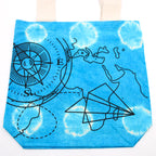 Compass  Blue Tie Dye Cotton Bag (6oz)