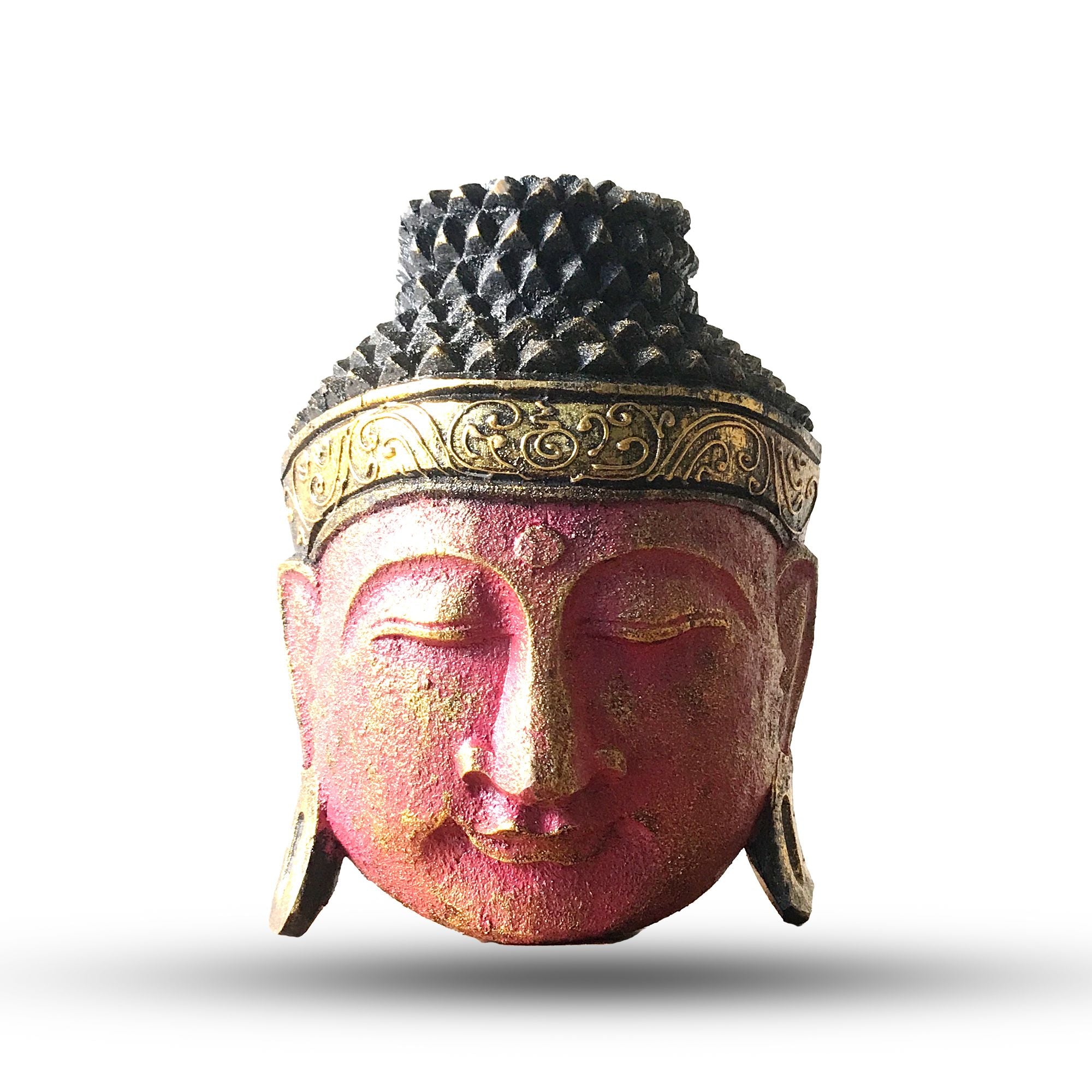 Red Shine Finish Home Decoration Buddha Head  25cm